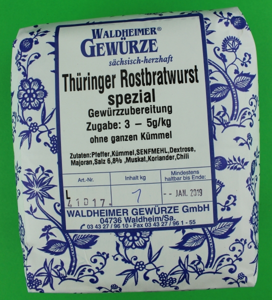 Waldheimer Thüringer Rostbratwurst ohne ganzen Kümmel